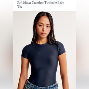 Abercrombie seamless baby tee, navy